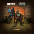 Plakat promujący serial w grze Fortnite.
